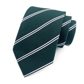 Gravata Listrada Regimental Verde Branca SK965